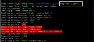 Checking pubkeys:FAIL Missing pubkey for tags verification